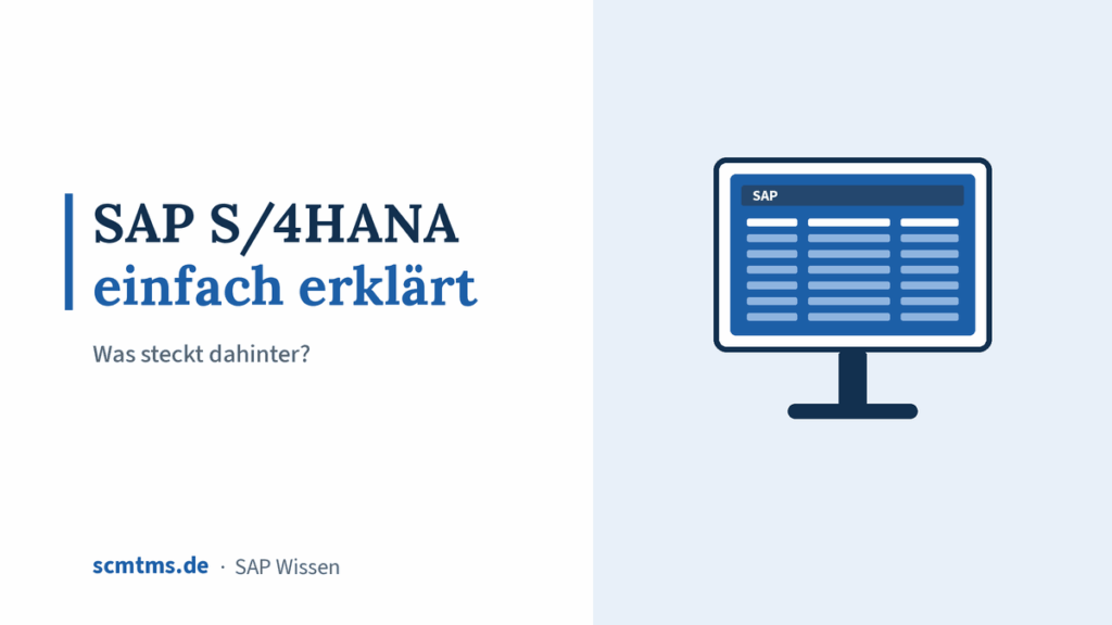 SAP S/4HANA einfach erklärt – was steckt dahinter? – Grafik mit Monitor-Symbol