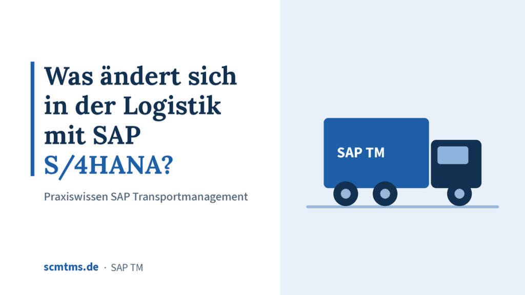 Was ändert sich in der Logistik mit SAP S/4HANA? – Grafik mit LKW-Symbol
