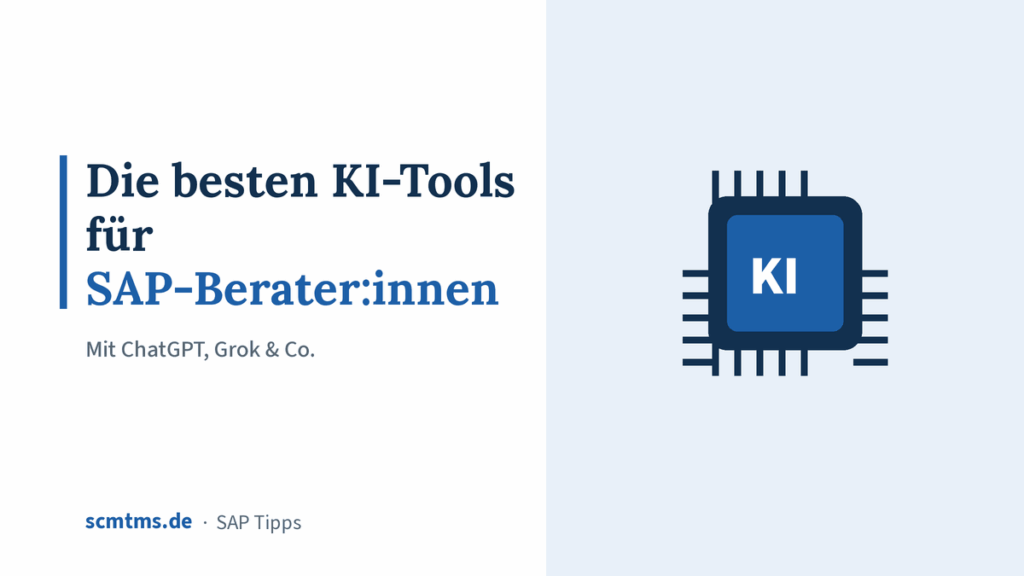 Die besten KI-Tools für SAP-Berater:innen – mit ChatGPT, Grok & Co. – Grafik mit KI-Chip-Symbol