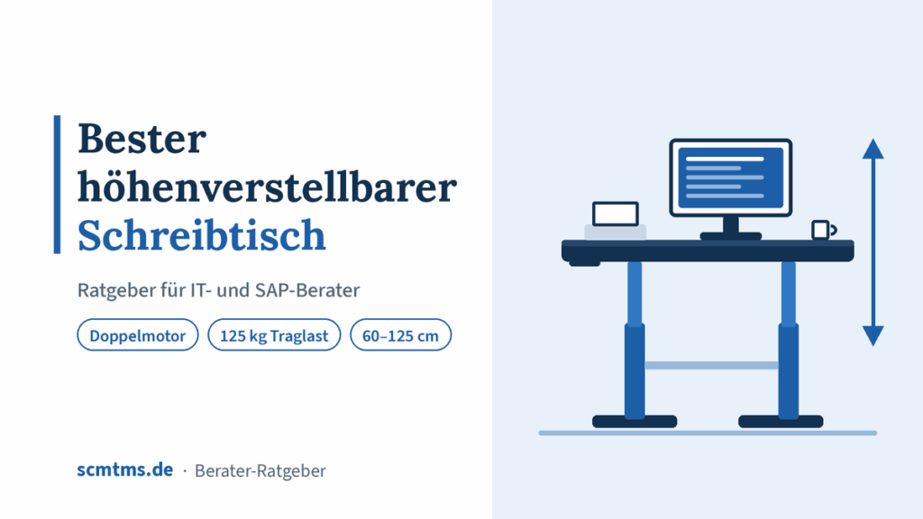 Bester höhenverstellbarer Schreibtisch – Grafik mit Schreibtisch-Symbol