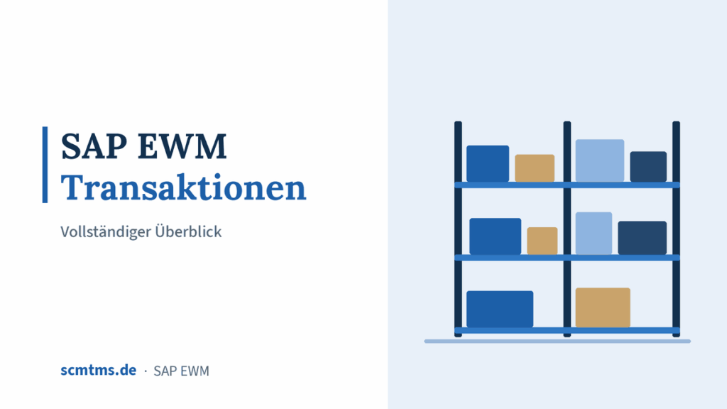 SAP EWM Transaktionen – Vollständiger Überblick – Grafik mit Lagerhalle-Symbol