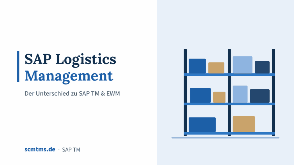 SAP Logistics Management: Der Unterschied zu SAP TM & EWM – Grafik mit Lagerhalle-Symbol