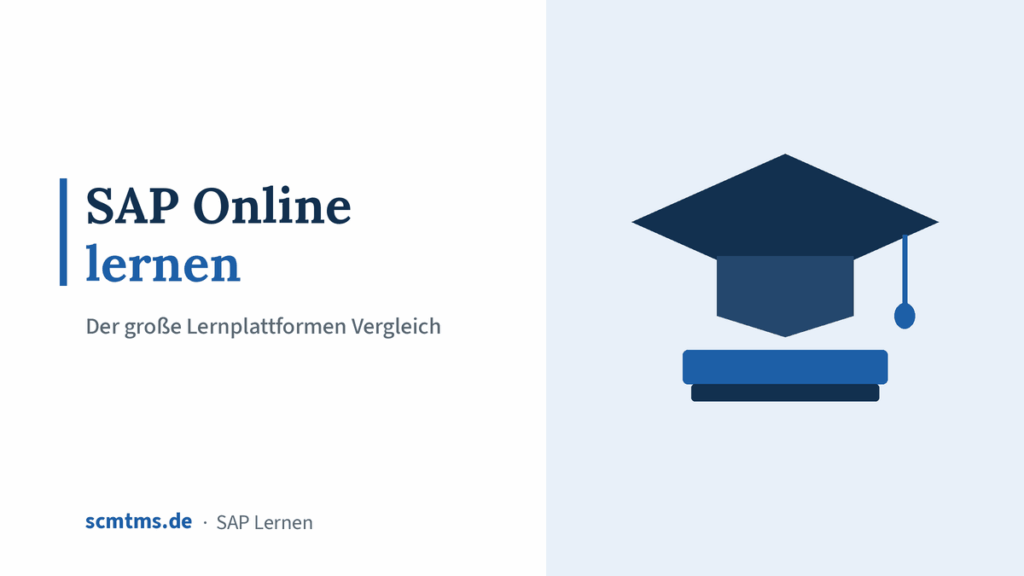 SAP Online lernen - der große Lernplattformen Vergleich – Grafik mit Doktorhut-Symbol