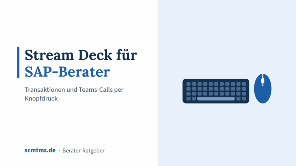 Stream Deck für SAP-Berater: Transaktionen und Teams-Calls per Knopfdruck – Grafik mit Tastatur-Symbol